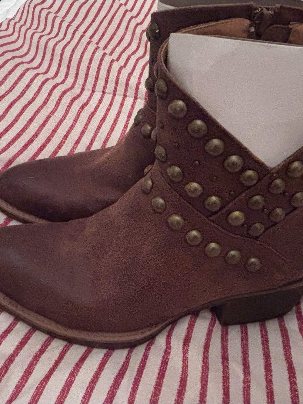 Coconuts by Matisse Brown Studded Ankle Heeled Boots